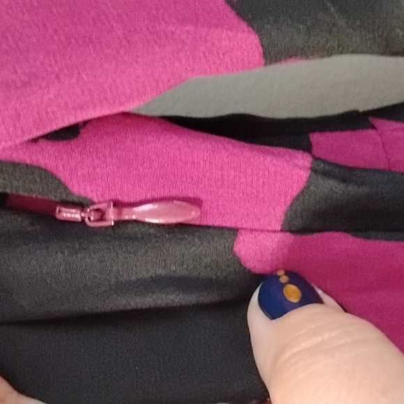 Derek Lam 10 Crosby Abstract Midi Dress Size 12 100% Silk Luxury - Picture 15 of 16